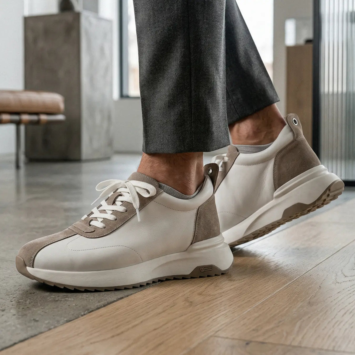 Kaelor — Tenis de Piel con Alza 8 cm