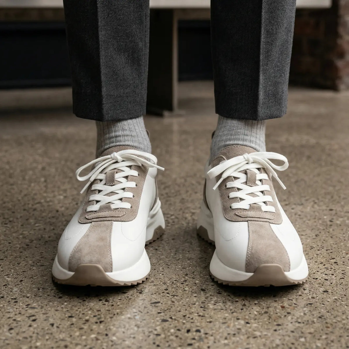 Kaelor — Tenis de Piel con Alza 8 cm