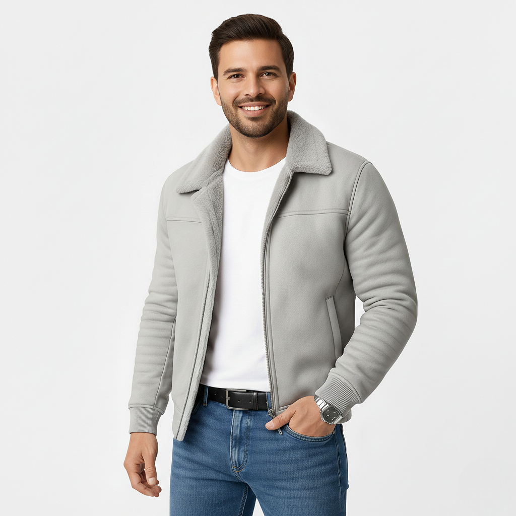 Michael Abrigo con Cuello de Piel