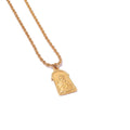 Collar Dorado con Perla o Colgante Repujado