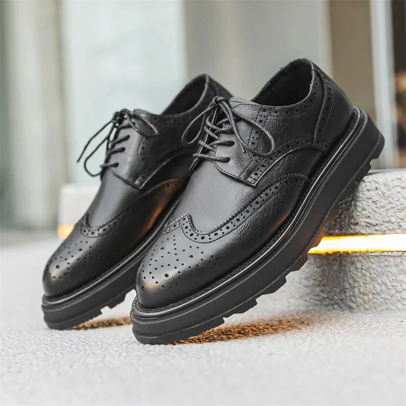 Alehan - Zapatos Derby con Suela Dentada