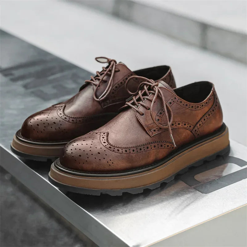 Alehan - Zapatos Derby con Suela Dentada