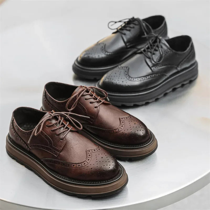 Alehan - Zapatos Derby con Suela Dentada
