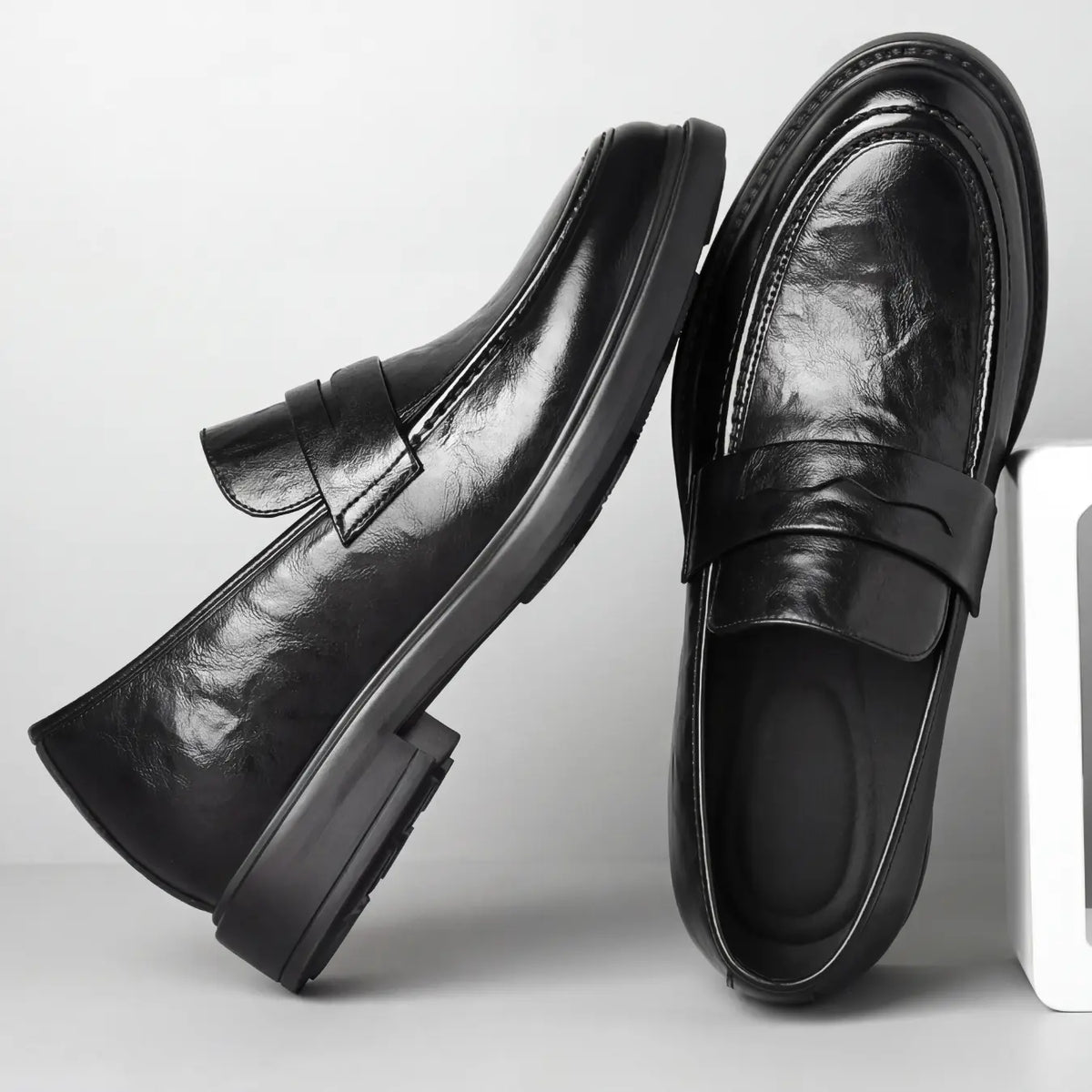 Tarkon — Mocasines de Piel con Alza 8 cm