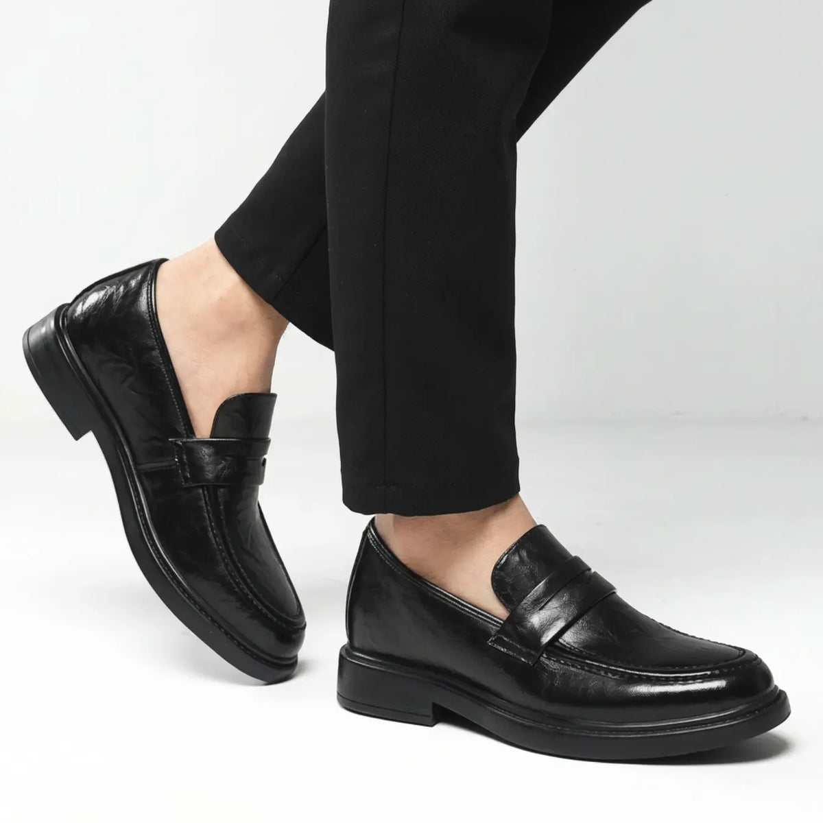 Tarkon — Mocasines de Piel con Alza 8 cm