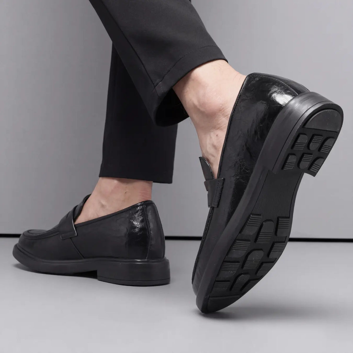 Tarkon — Mocasines de Piel con Alza 8 cm
