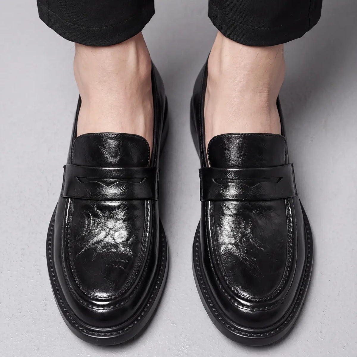 Tarkon — Mocasines de Piel con Alza 8 cm