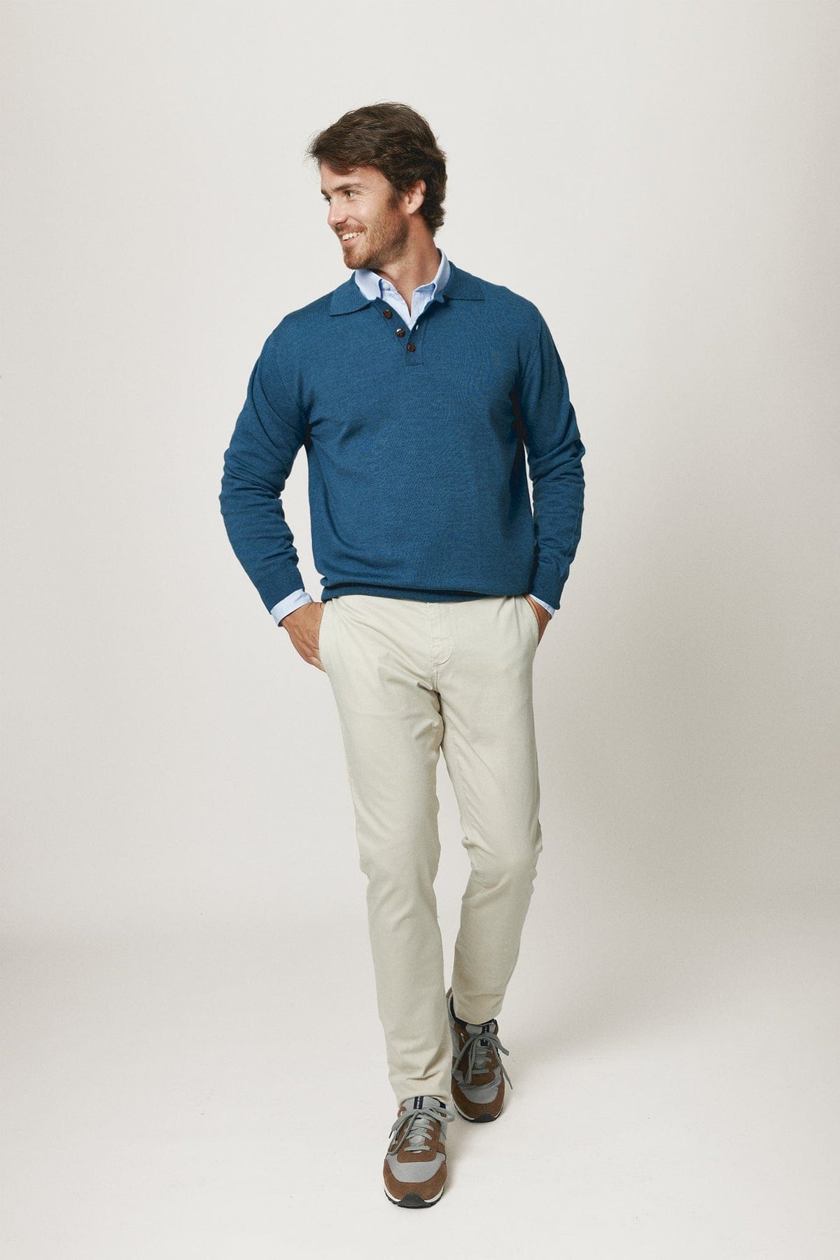 El Suéter Merino Polo Azul Juzcar