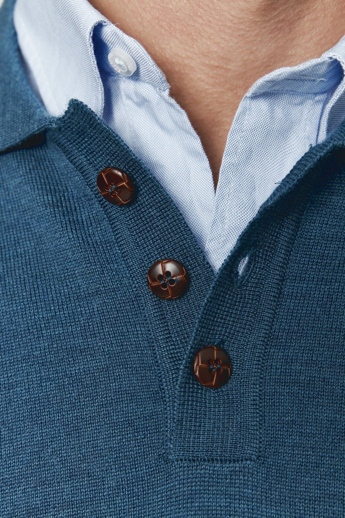 El Suéter Merino Polo Azul Juzcar