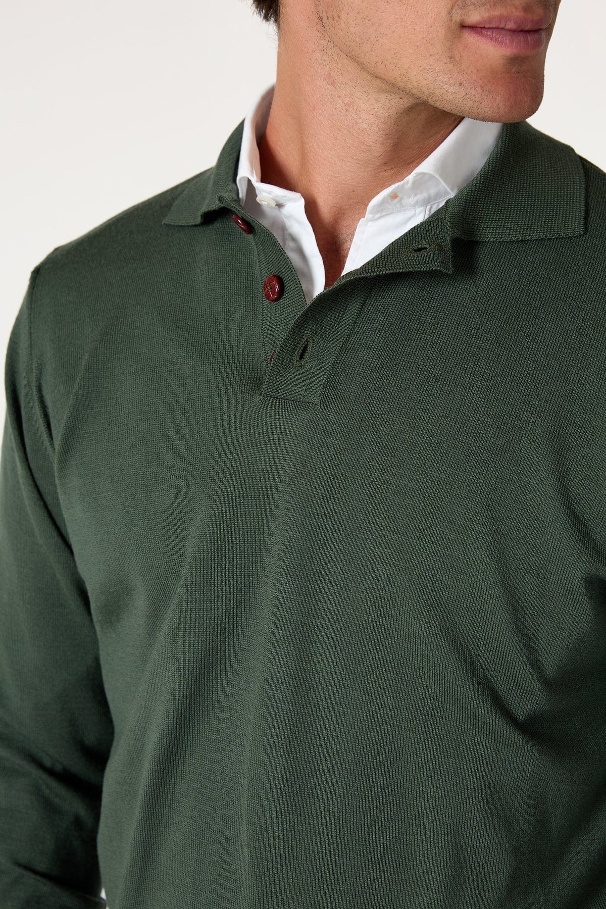 El Suéter Merino Polo Verde Santander
