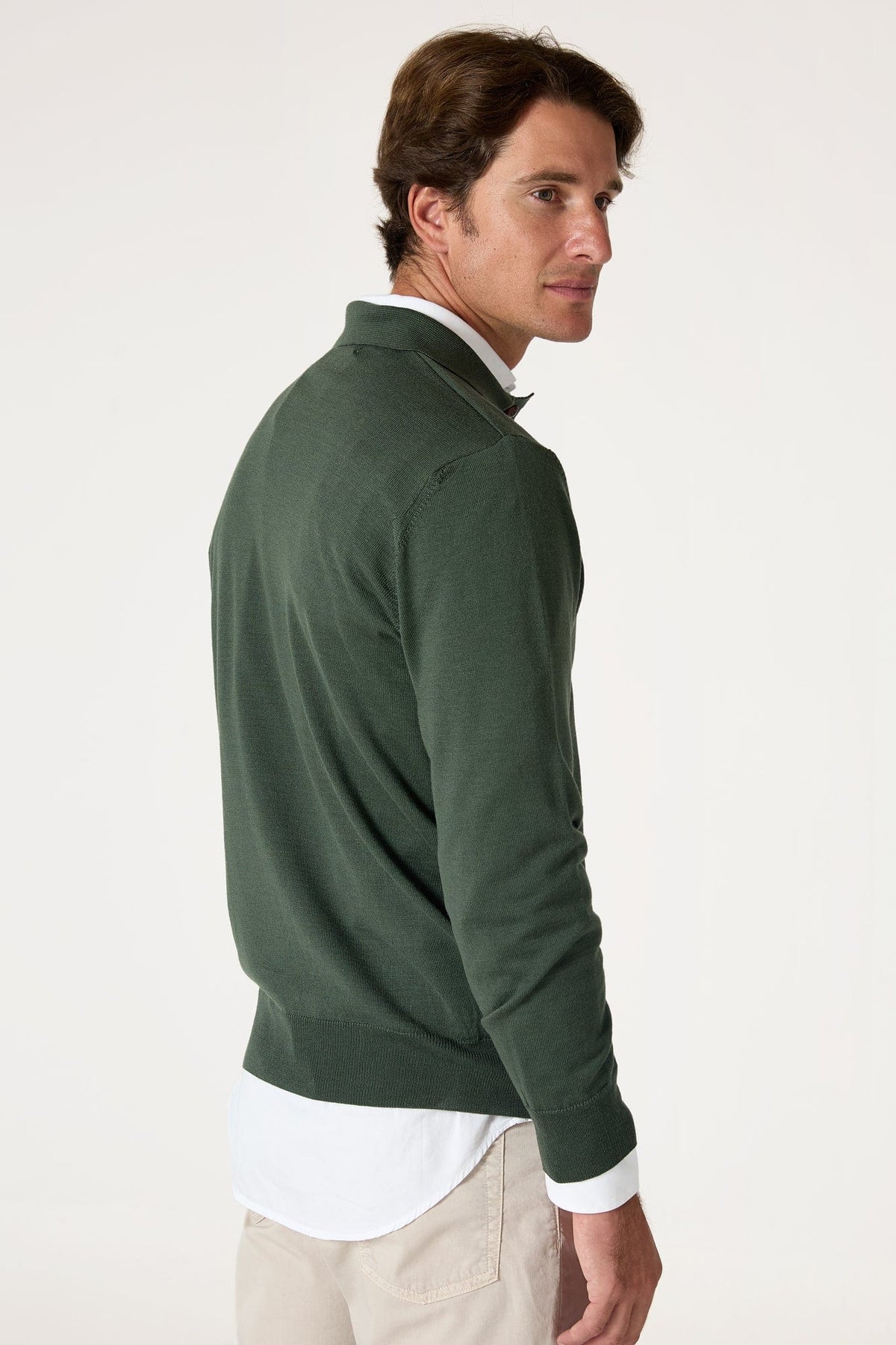 El Suéter Merino Polo Verde Santander