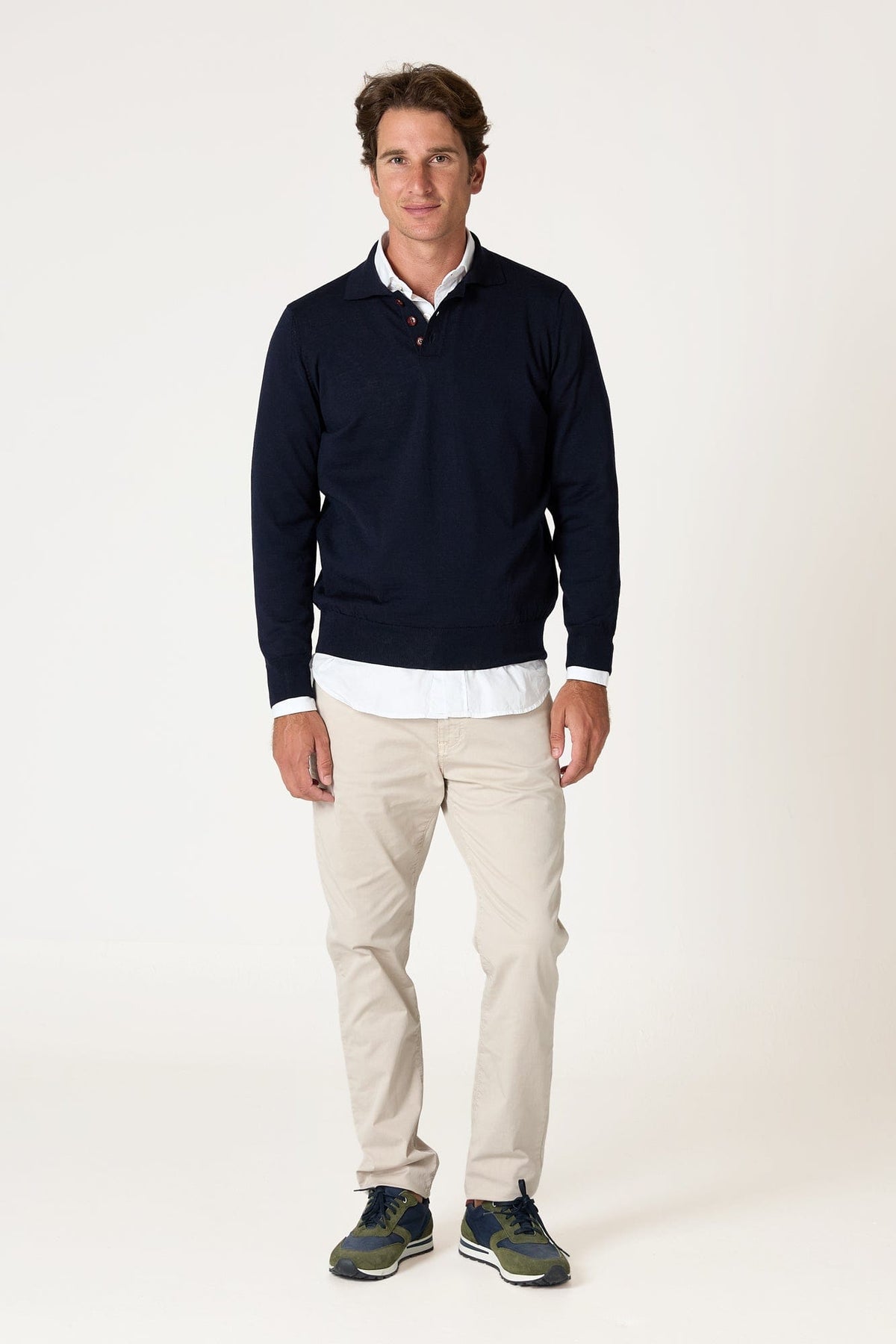 El Suéter Merino Polo Azul Marino
