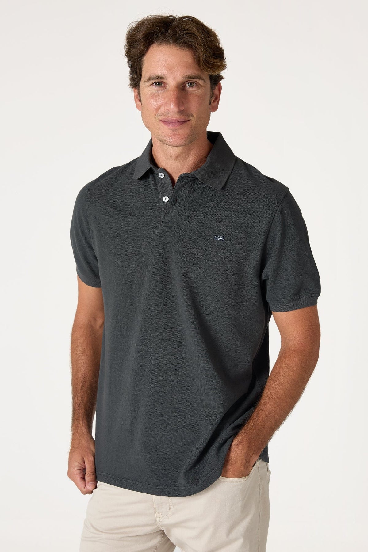 Polo de Algodón Gris Palencia