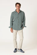 Camisa de Algodón Verde Valledemossa