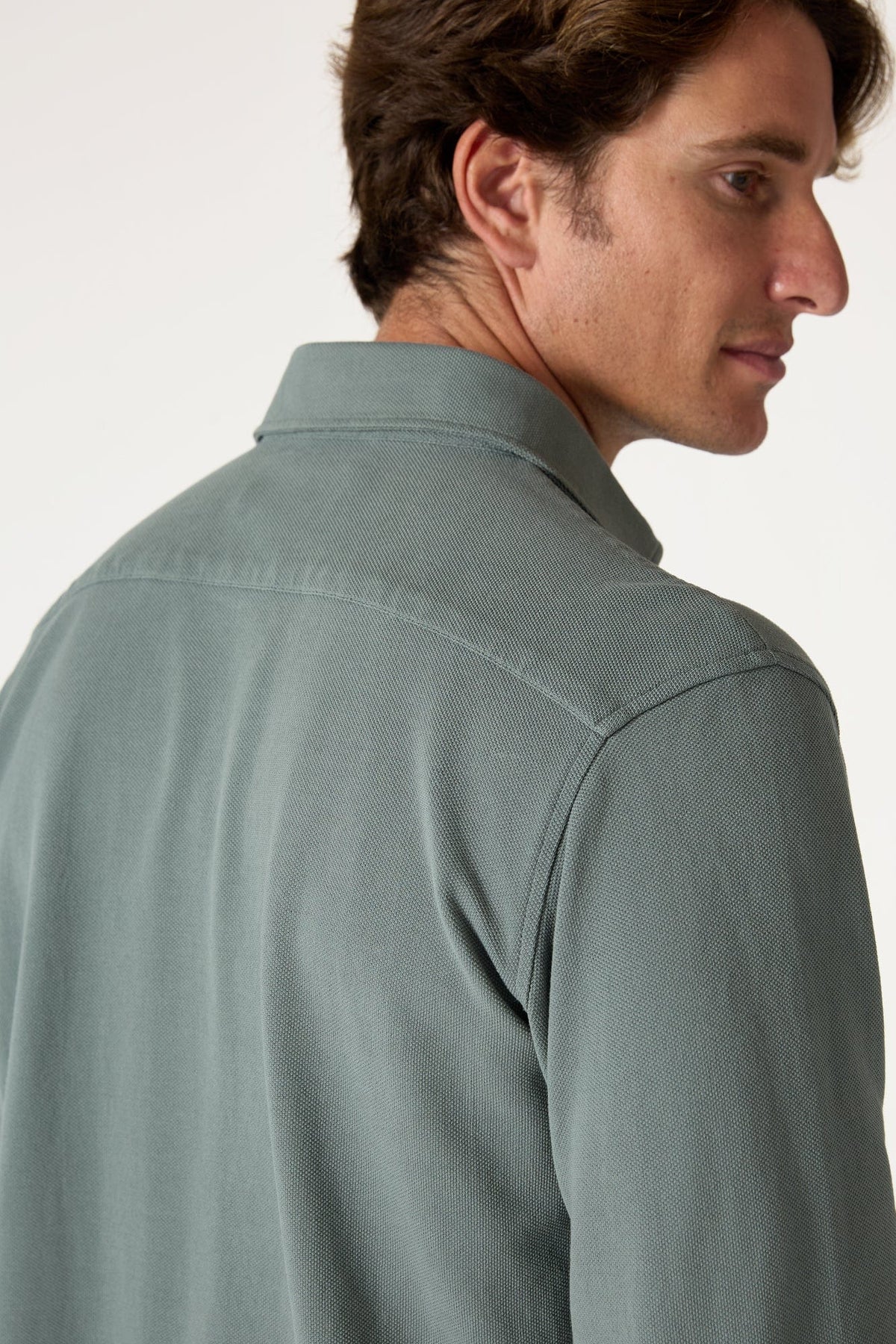 Camisa de Algodón Verde Valledemossa