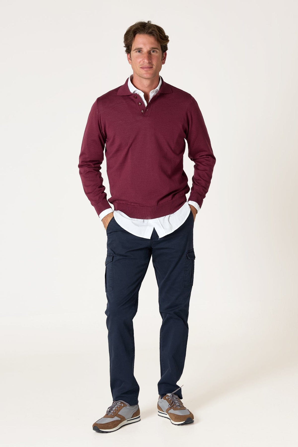 El Suéter Merino Polo Rosa Cubell