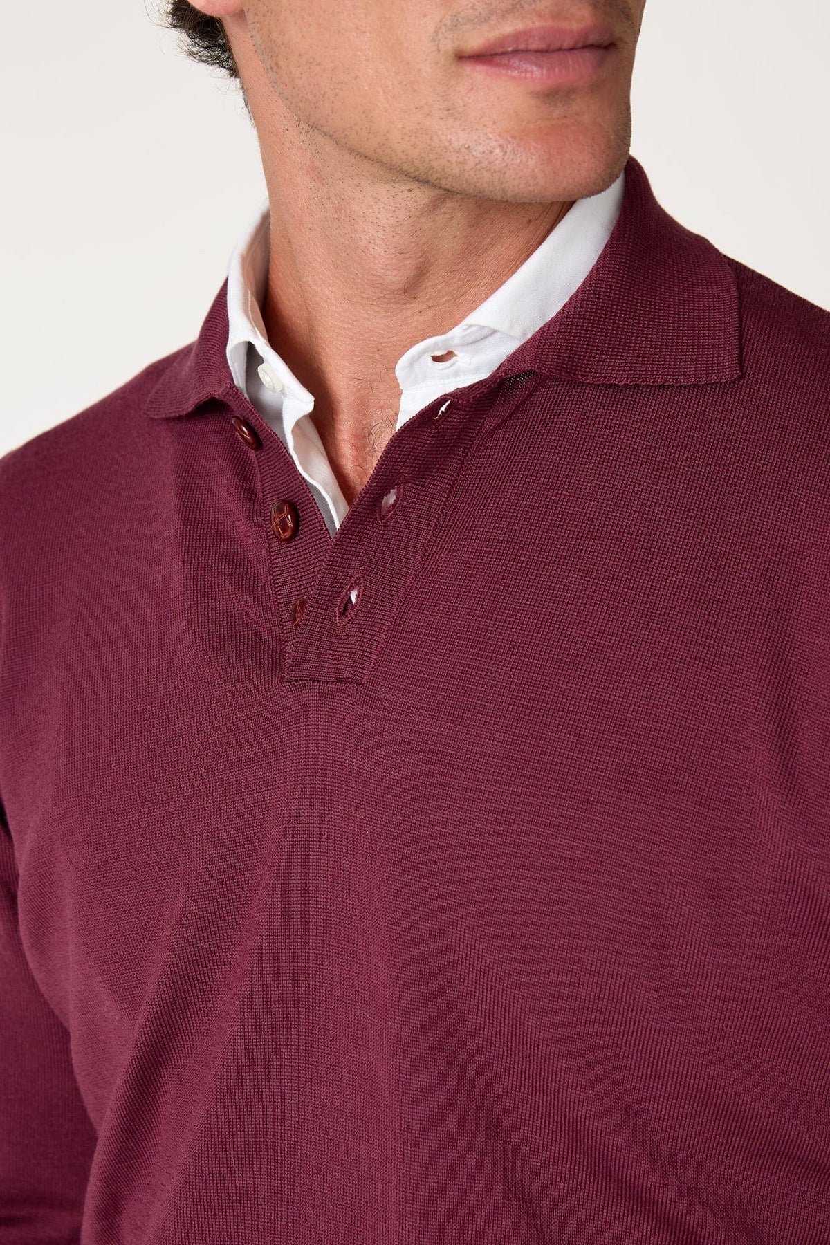 El Suéter Merino Polo Rosa Cubell