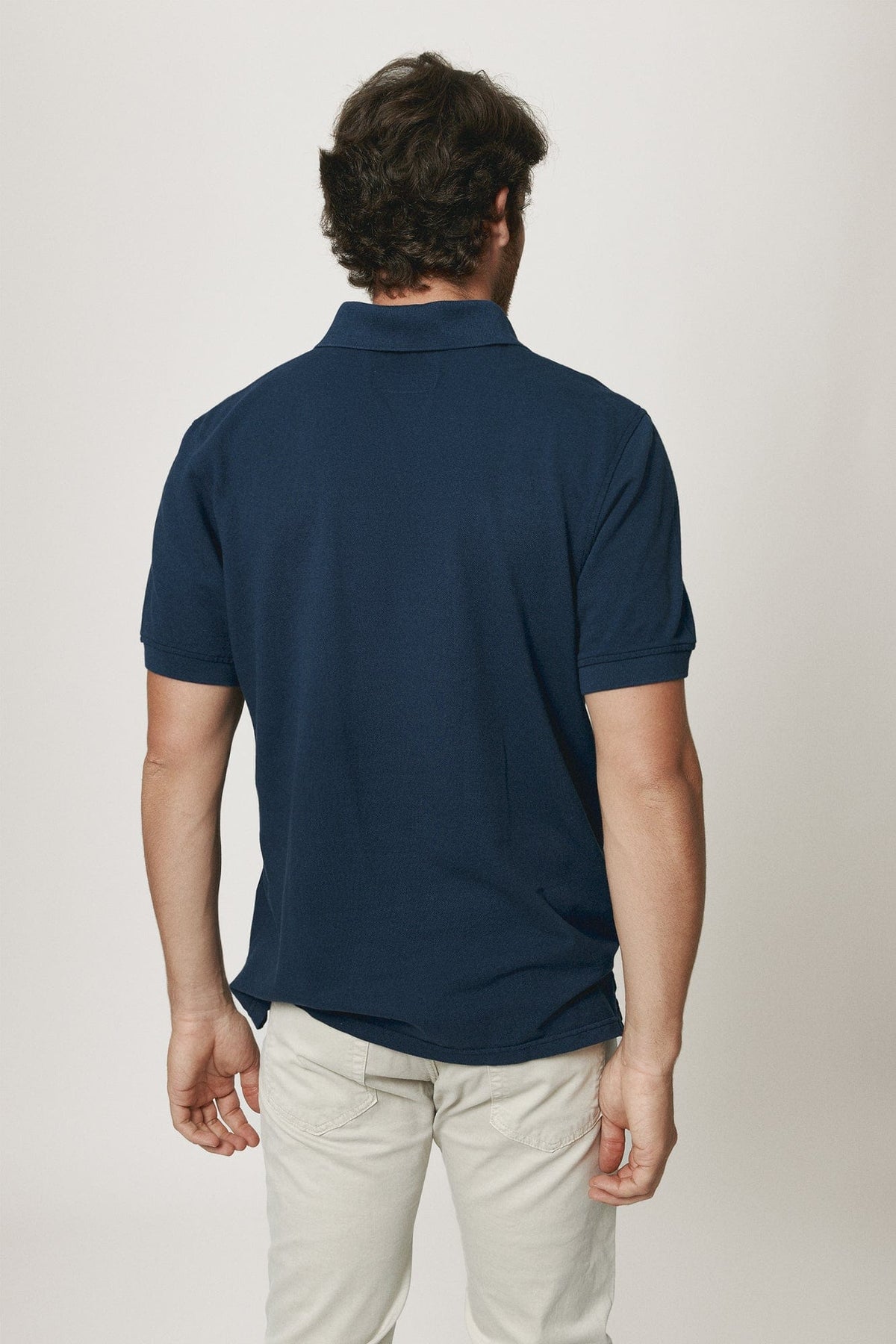 Polo de Algodón Azul Marino