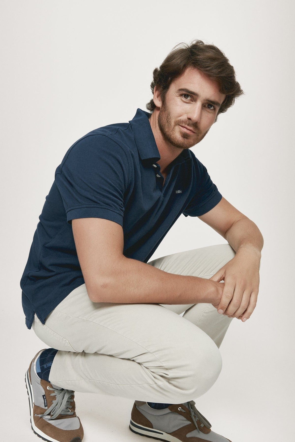 Polo de Algodón Azul Marino