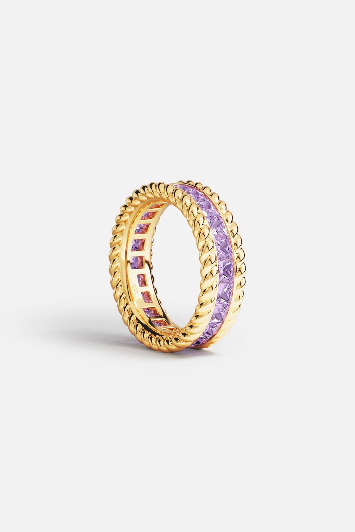 Anillo pavé Torsade Lila