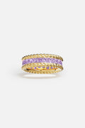 Anillo pavé Torsade Lila