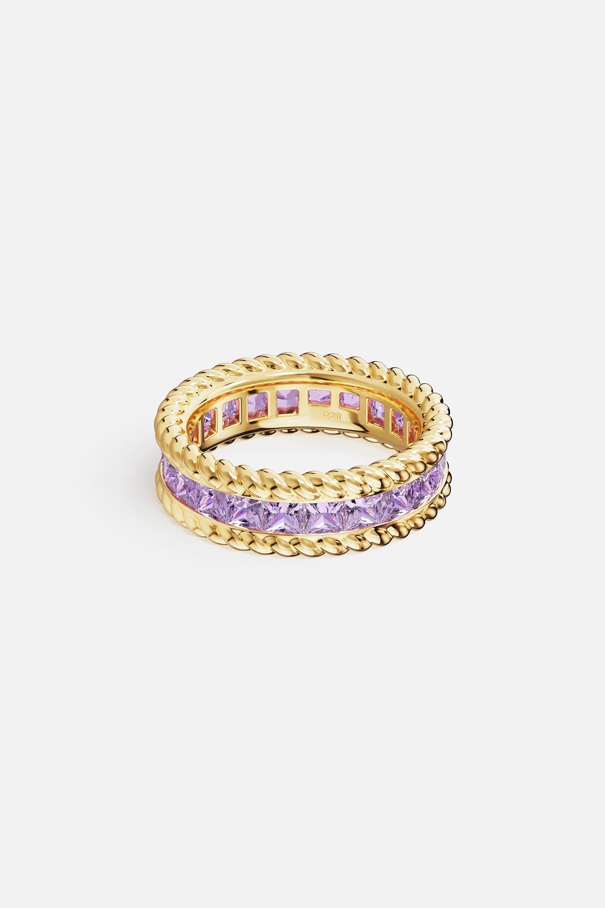 Anillo pavé Torsade Lila