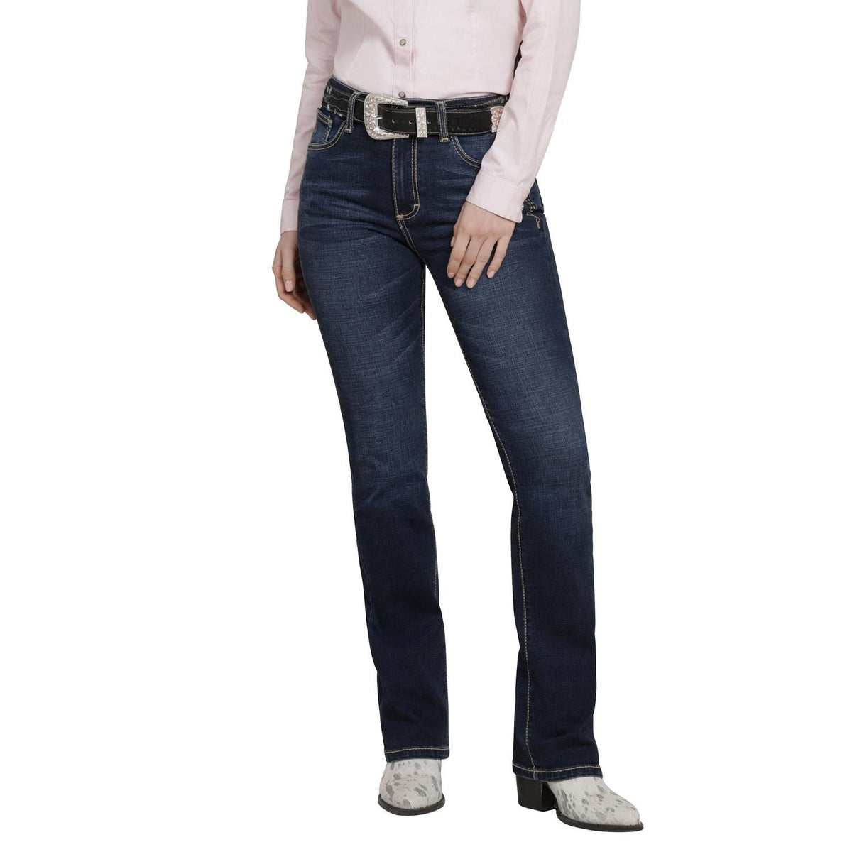Jeans Mujer Flare Índigo
