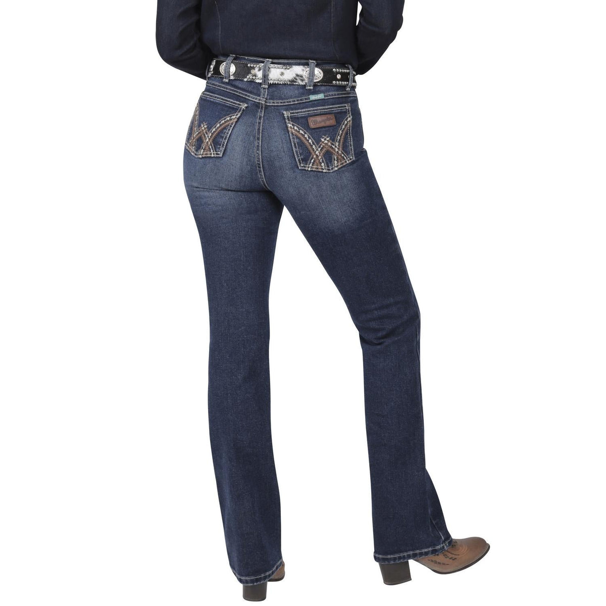 Jeans Mujer Tiro Alto Corte Bota Urbano