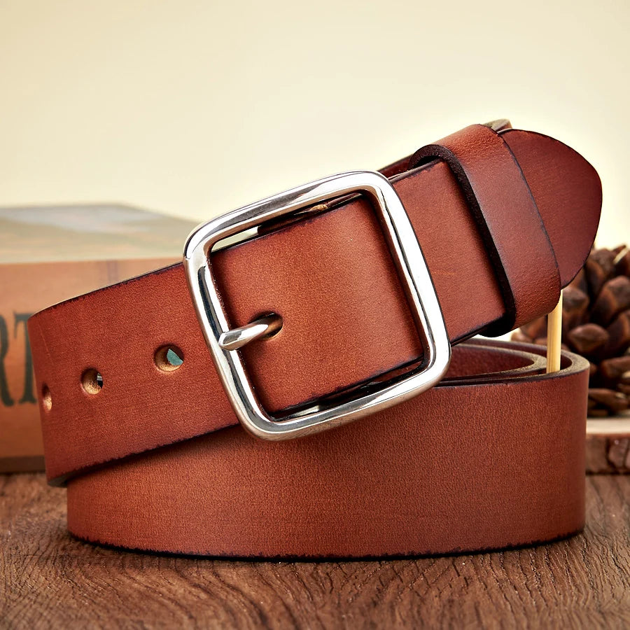 Cinturón Vintage de Piel Hombre