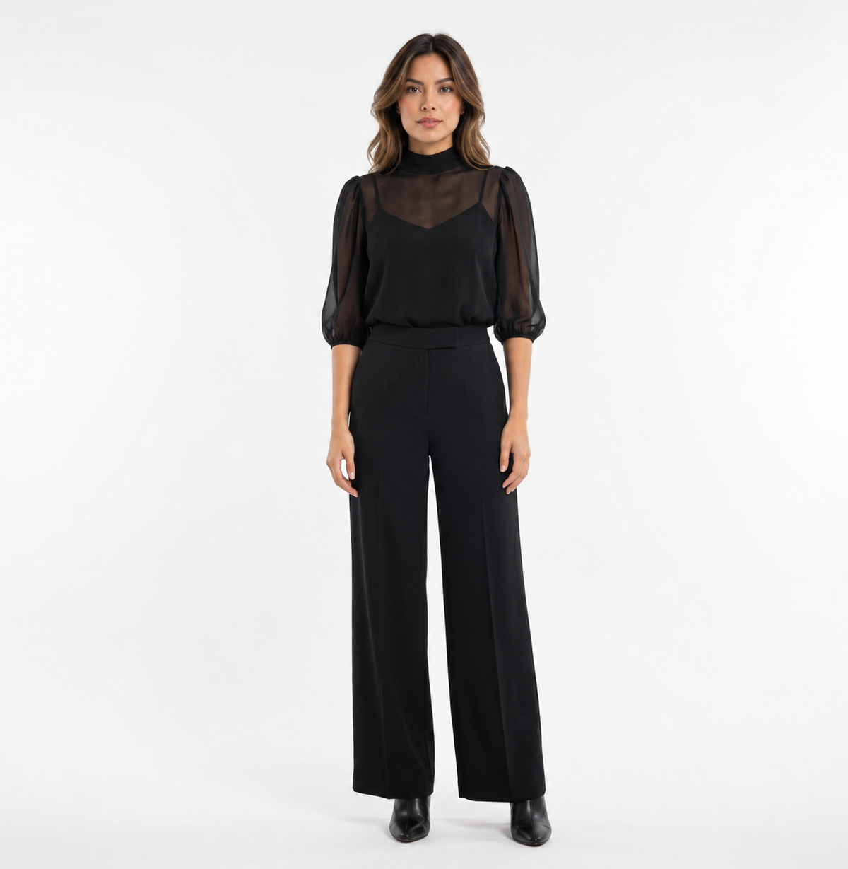 Conjunto Elegante Mujer Pantalón Ancho
