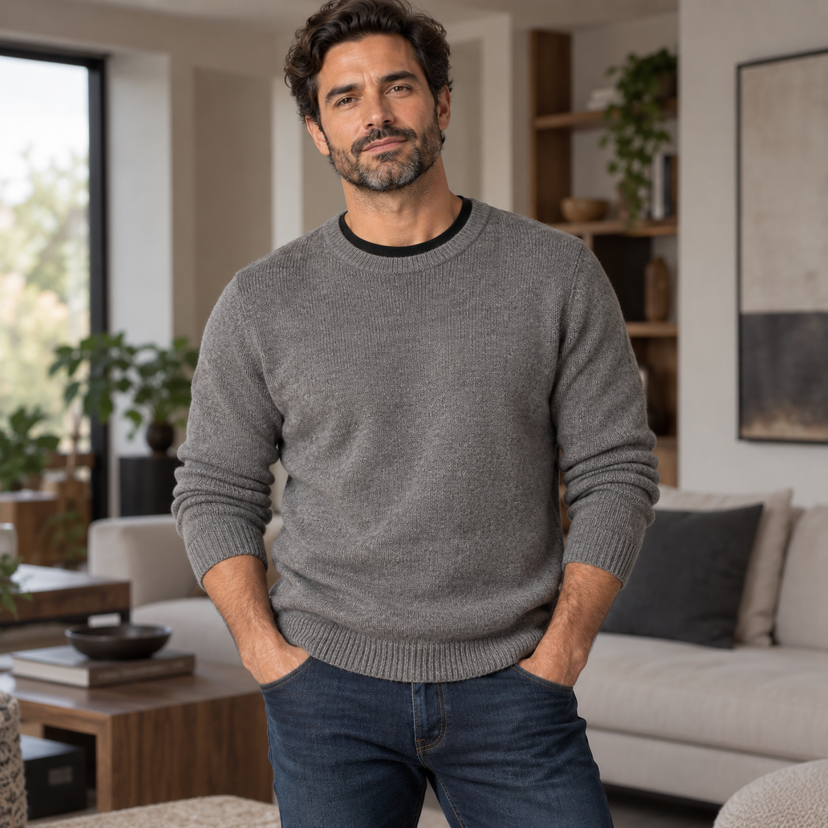 Camiseta Básica de Corte Favorecedor para Hombre