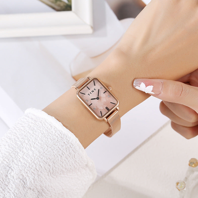 Reloj de Cuarzo Cuadrado Acero