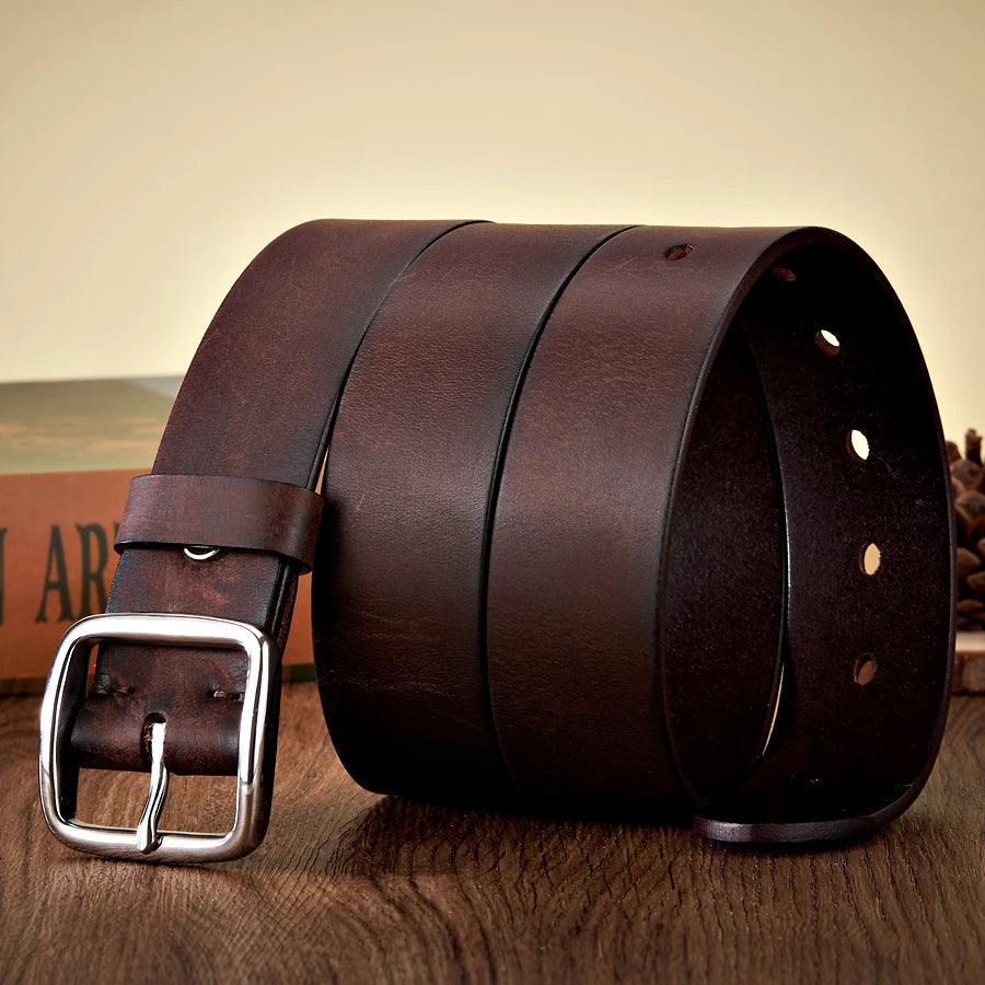 Cinturón Vintage de Piel Hombre