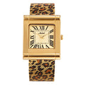 Reloj Cuadrado Leopardo Mujer