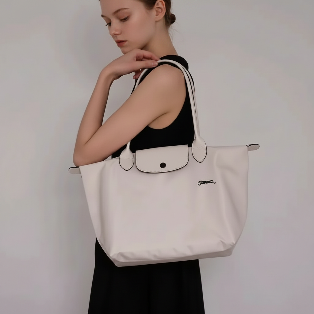 Bolsa Tote Grande Plegable | Beige Claro