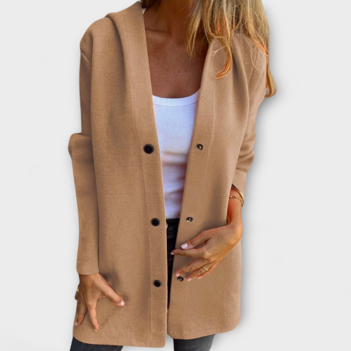 Jazmín - Chamarra casual de mujer con capucha