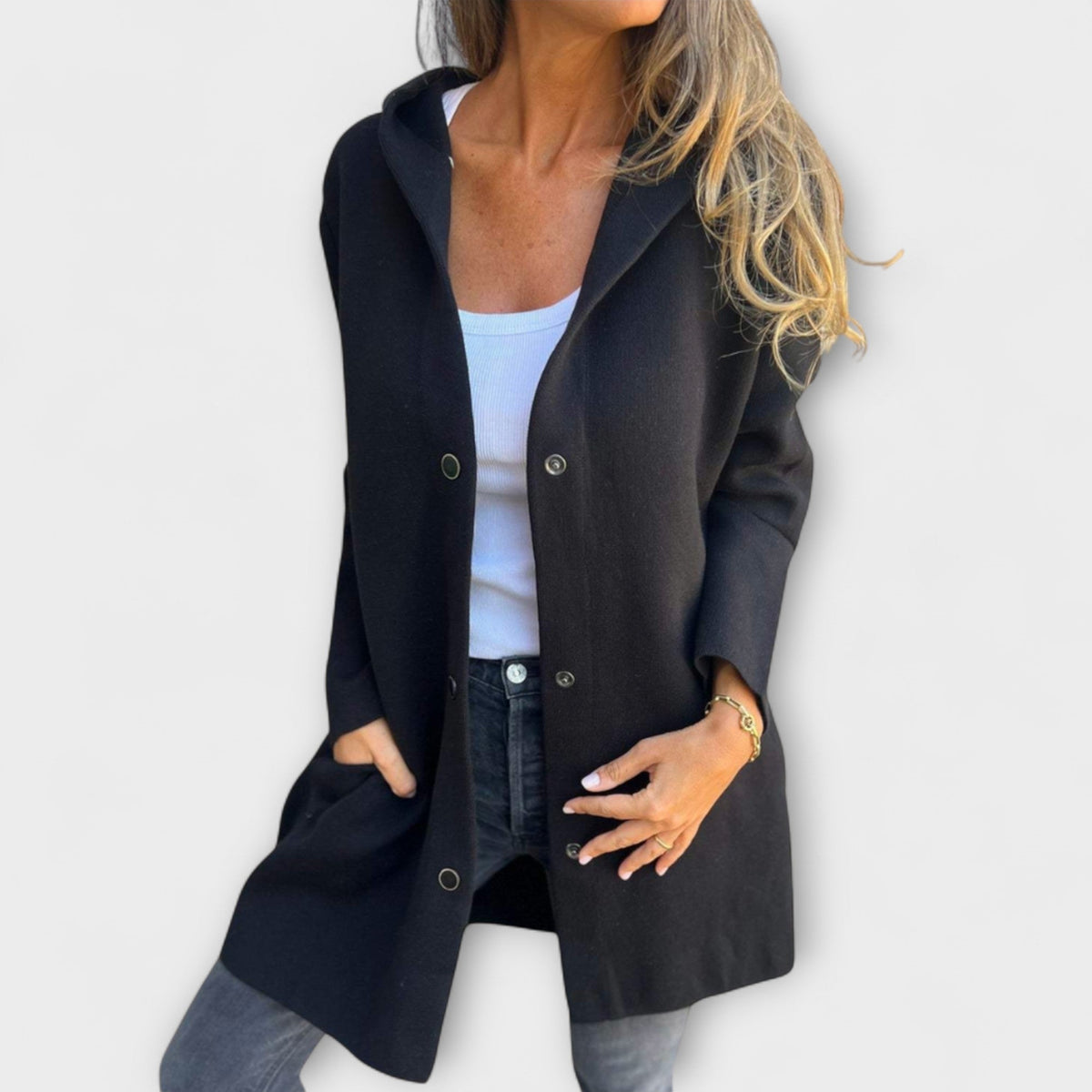 Jazmín - Chamarra casual de mujer con capucha