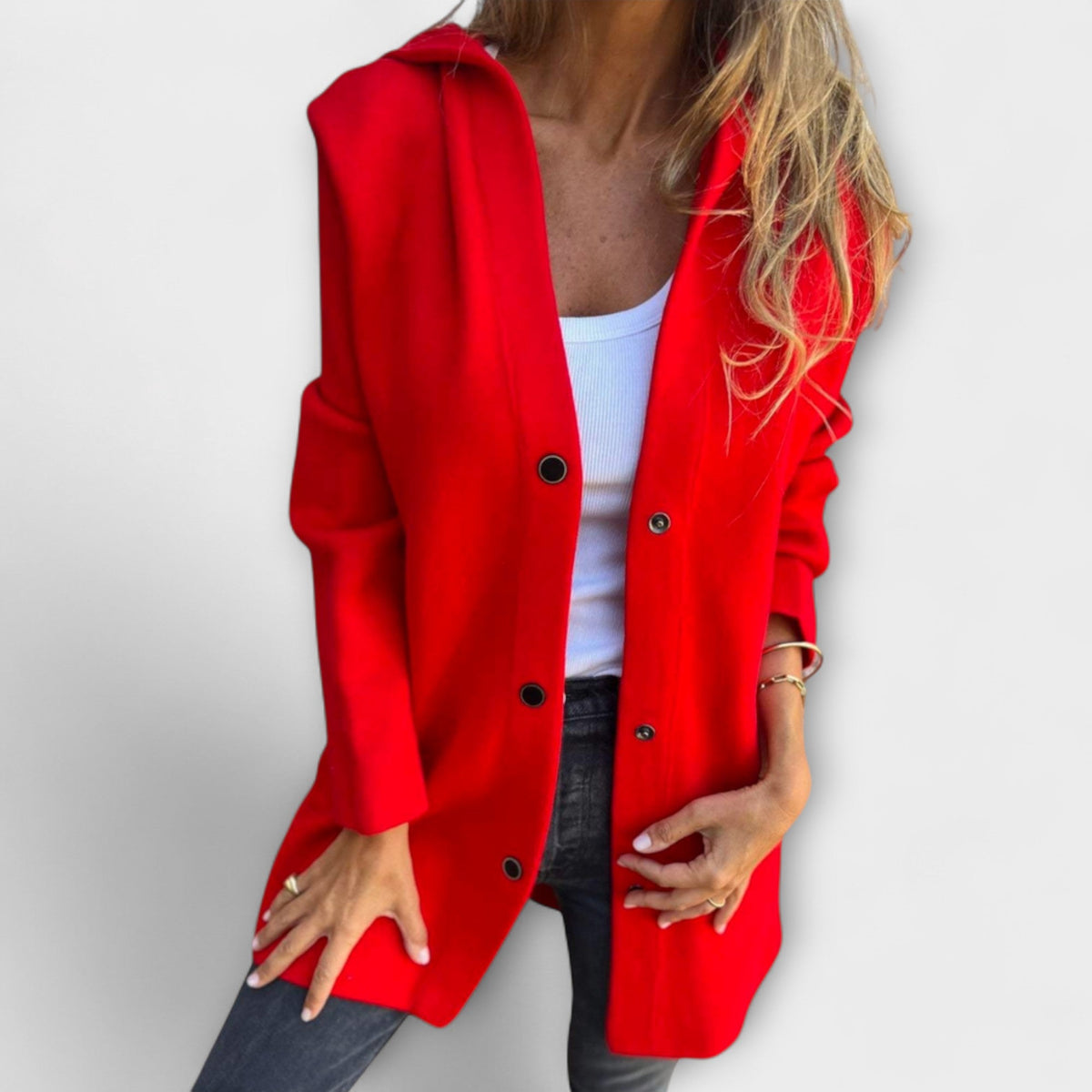 Jazmín - Chamarra casual de mujer con capucha