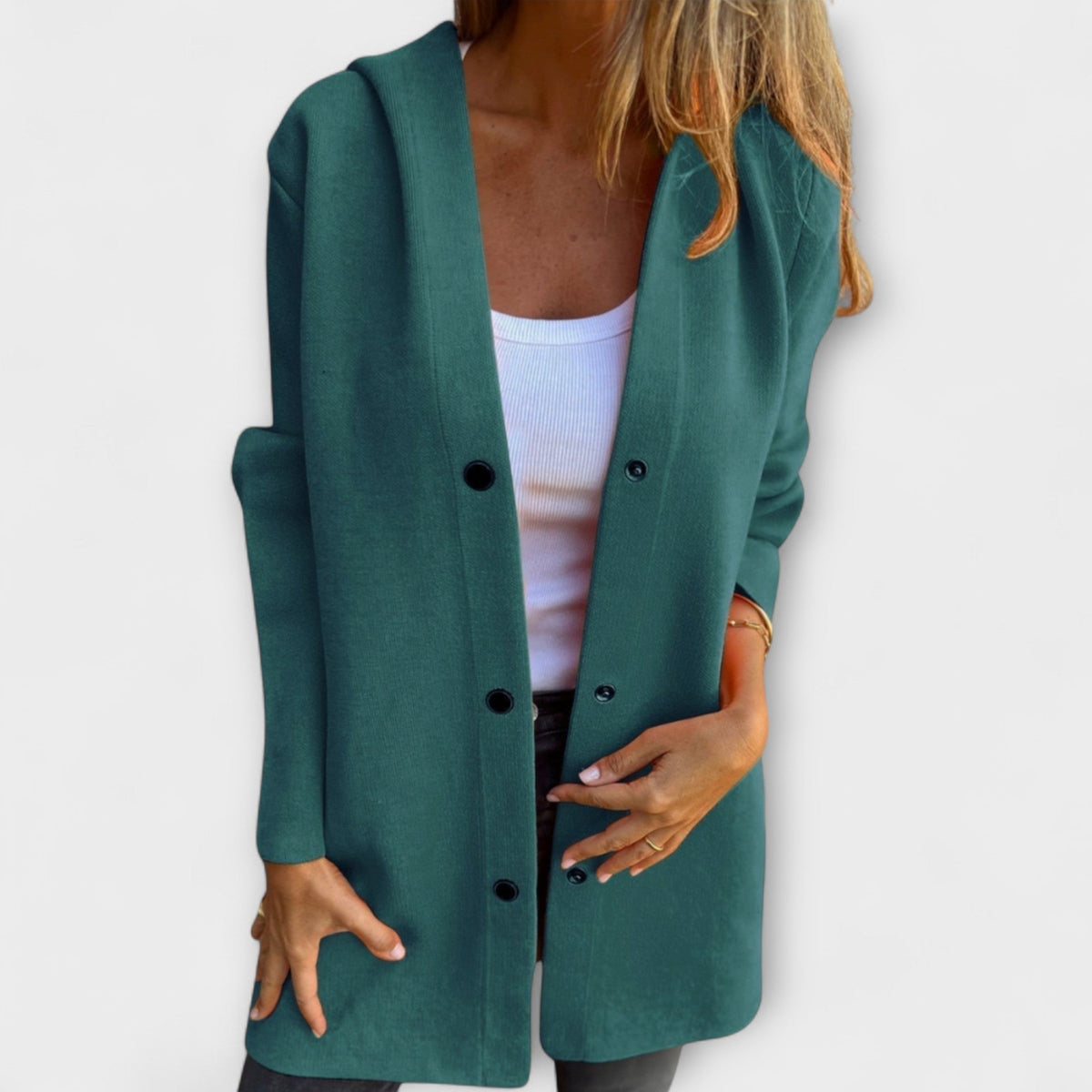 Jazmín - Chamarra casual de mujer con capucha