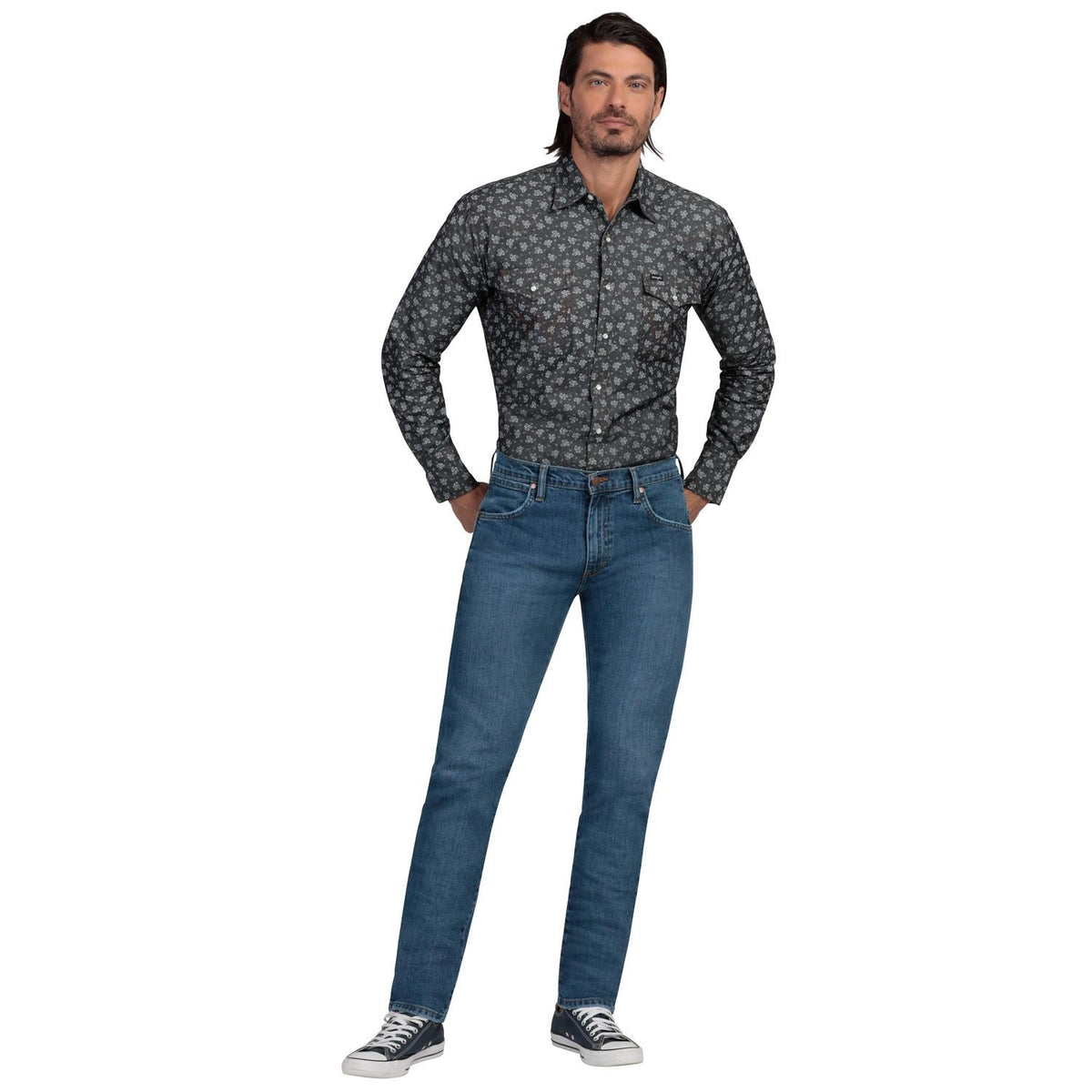 Jeans Skinny Hombre Azul Acero