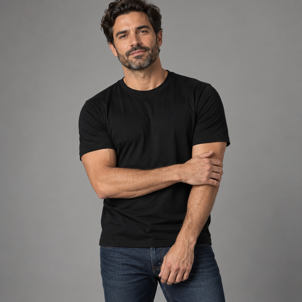 Camiseta Básica de Corte Favorecedor para Hombre
