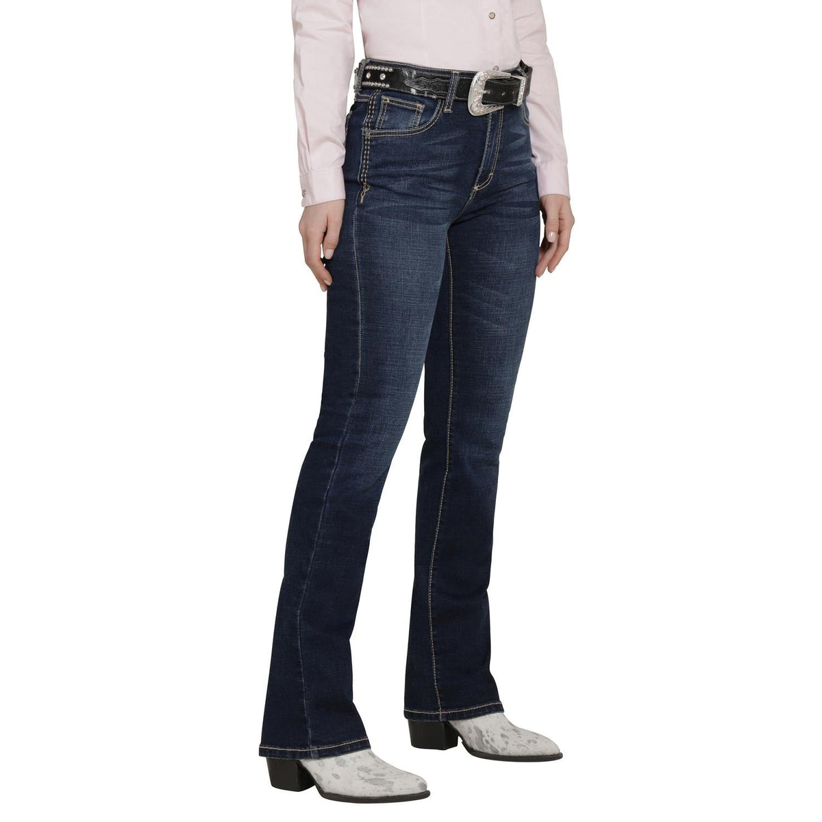 Jeans Mujer Flare Índigo