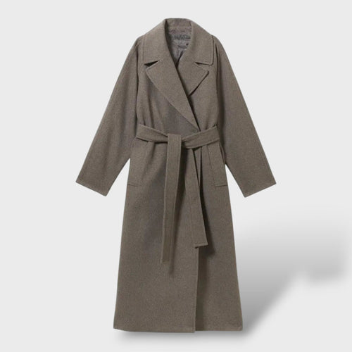 Abrigo largo de lana oversize elegante