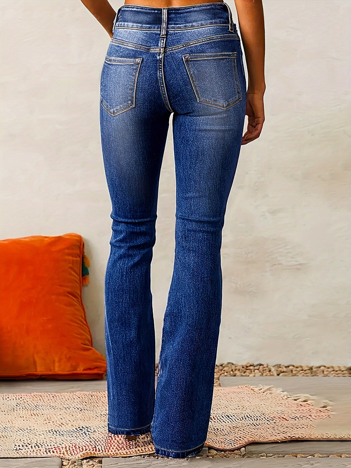 Andiara - Jeans Acampanados De Cintura Alta