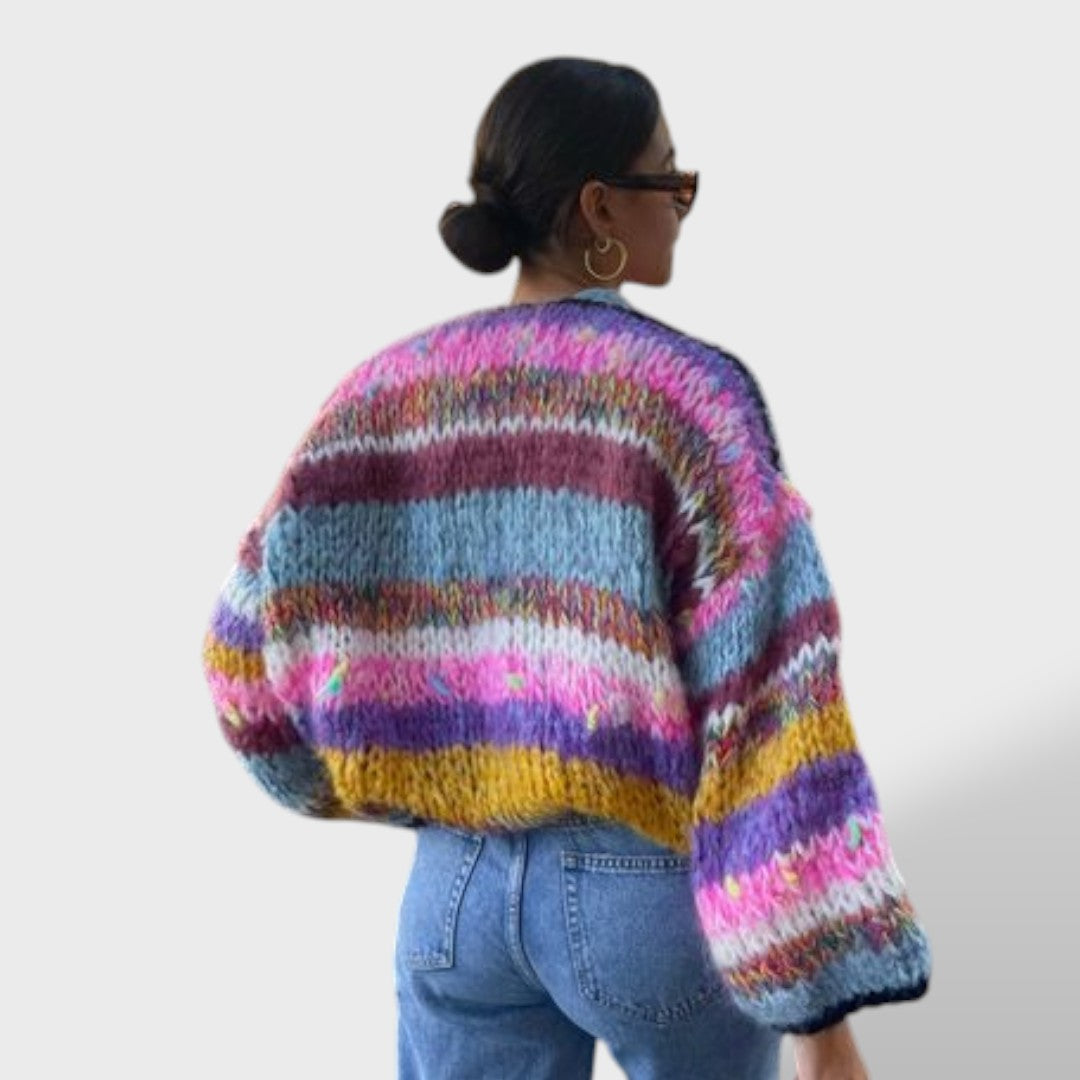 Sofía Cárdigan Tejido a Rayas