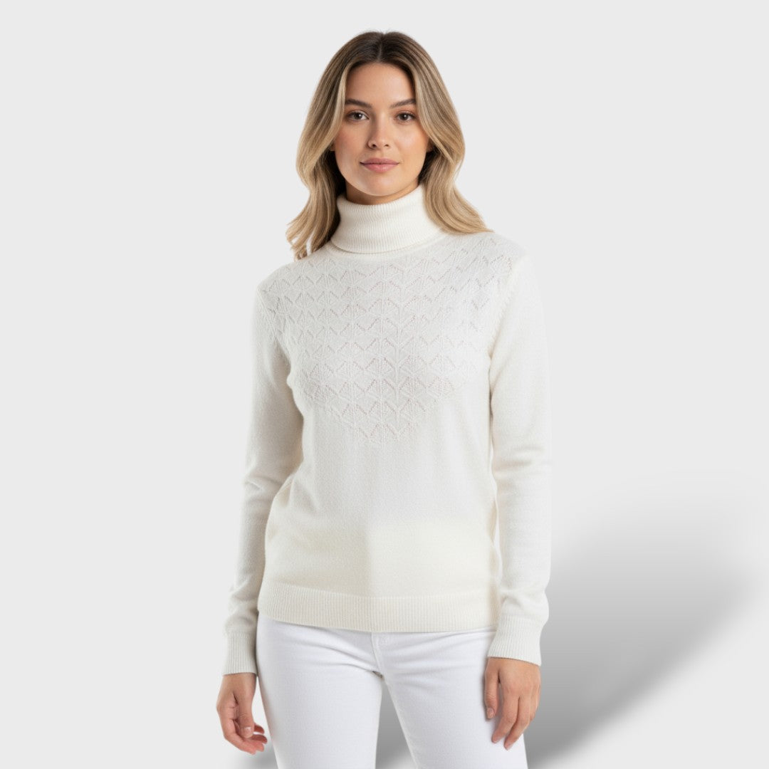 Suéter Tejido Cuello Alto Mujer
