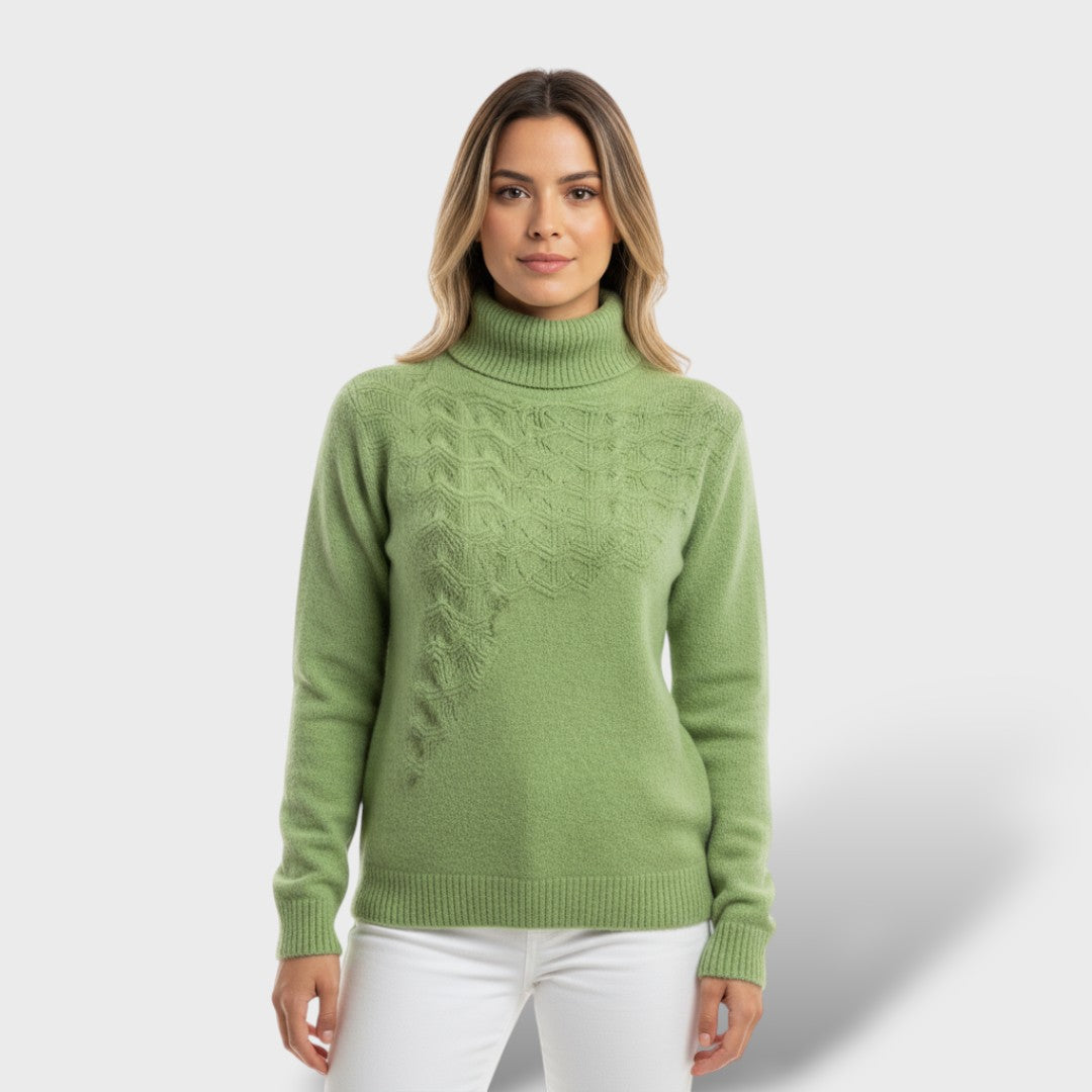 Suéter Tejido Cuello Alto Mujer