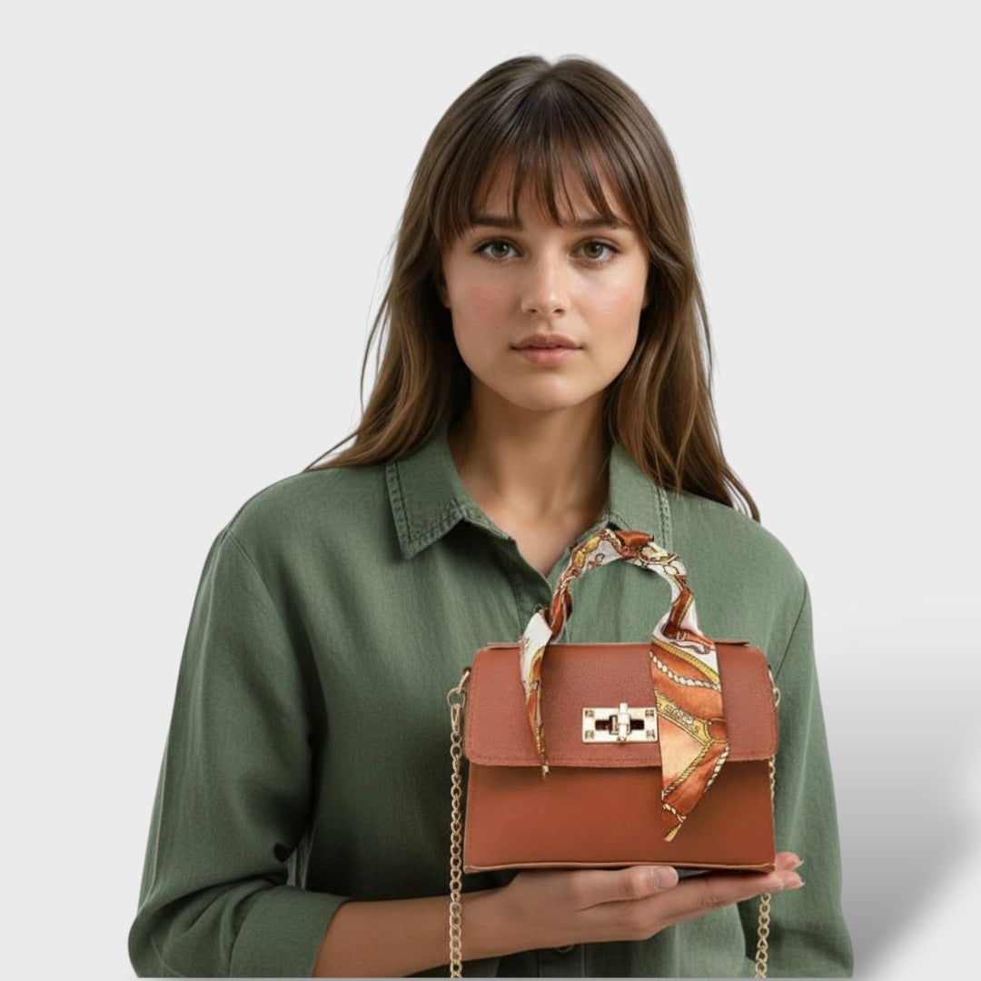 Elegante bolsa de cuero para damas