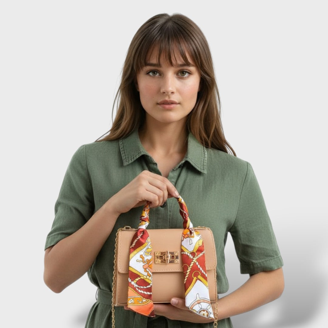 Elegante bolsa de cuero para damas