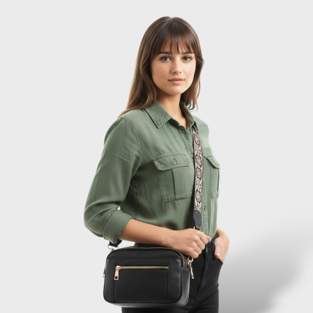 Bolsa de Hombro Elegante de Cuero Sintético Moon